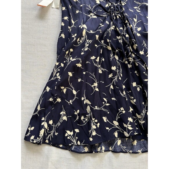 NWT E.D. Michaels by Melanie Druker Vintage Navy Floral Midi Dress Size 12 Boho - Picture 9 of 10